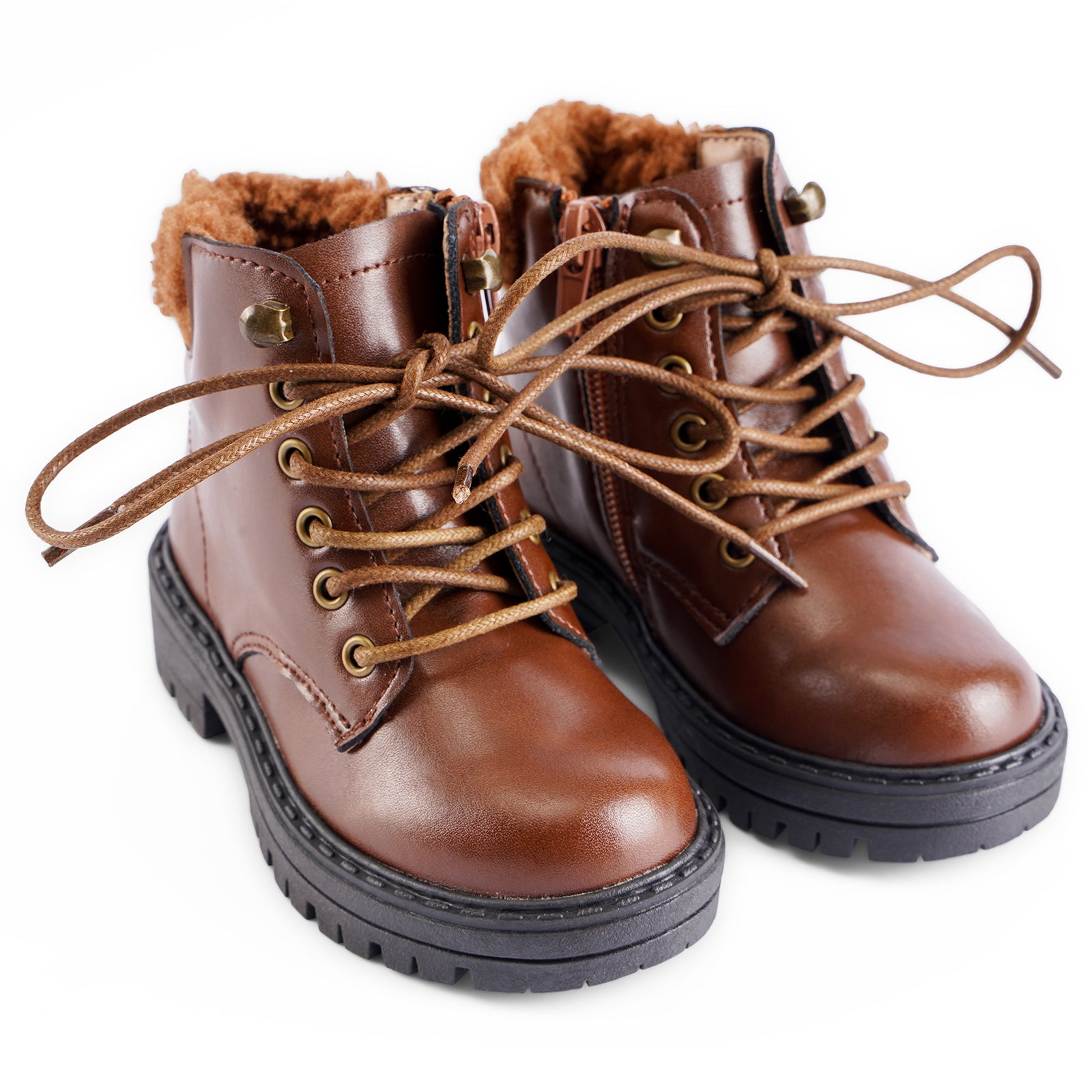 Fur Leather Boots Hard Sole – Zeebrakids