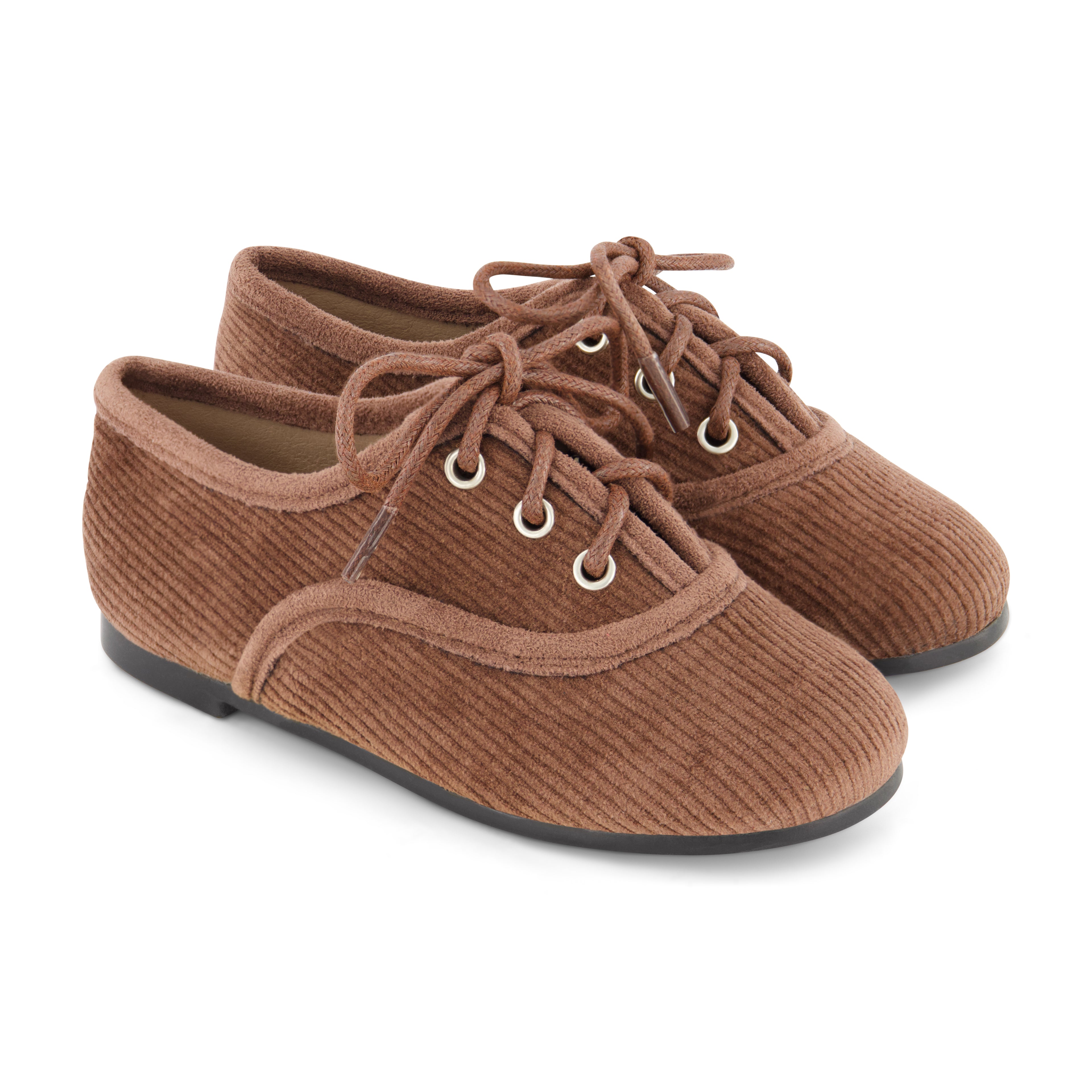 Corded Velvet Lace Up - Hard Sole