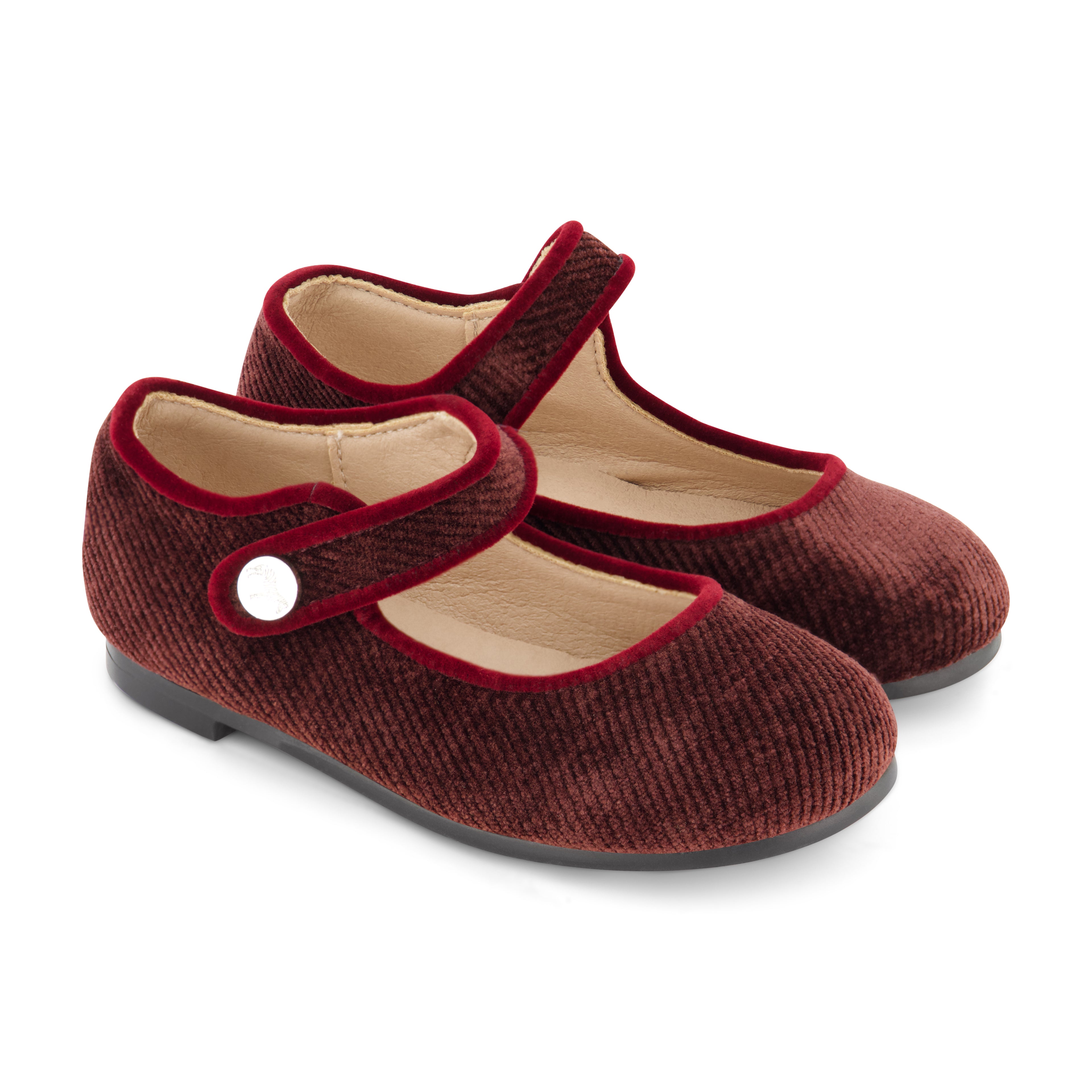 Corded Velvet Mary Jane - Hard Sole