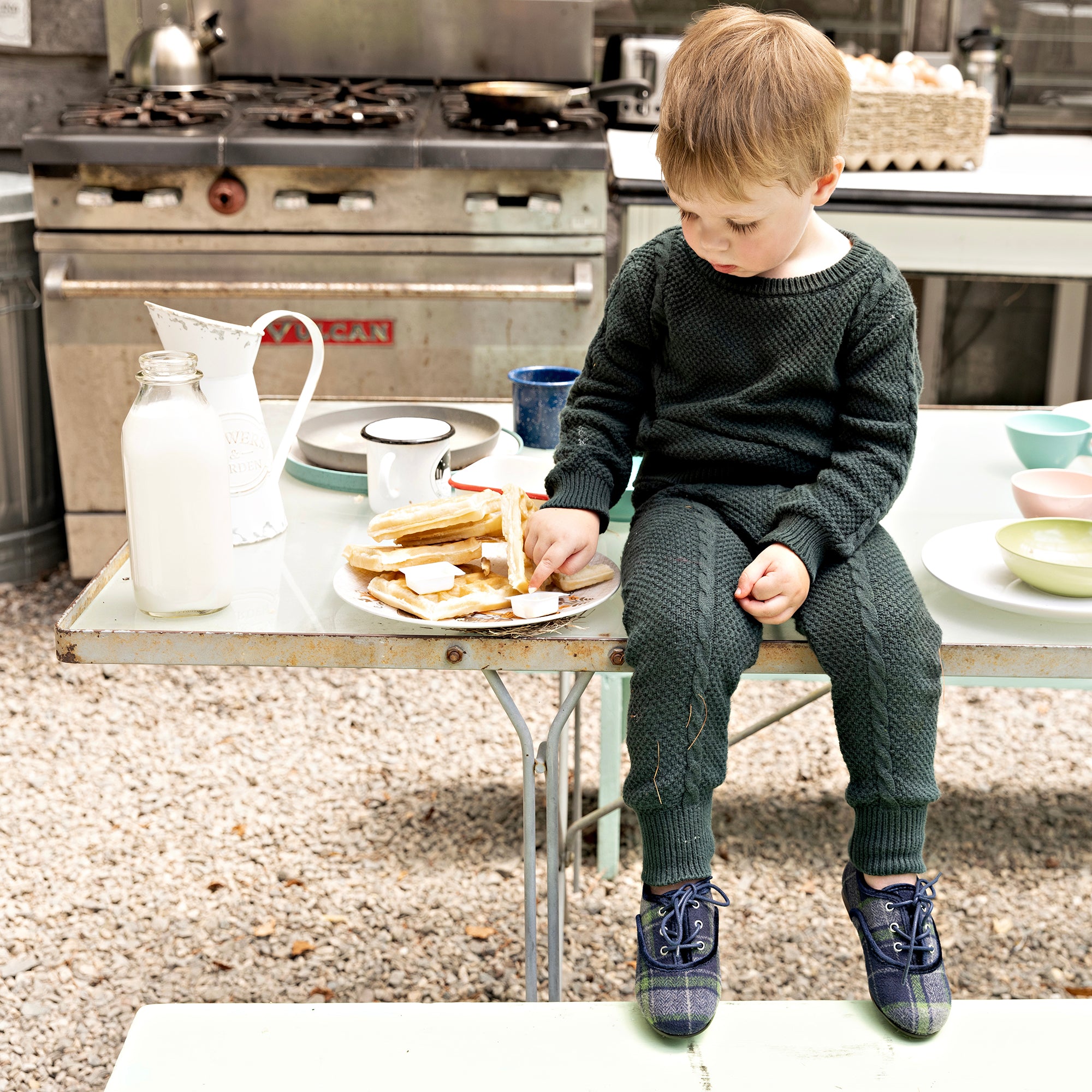 Wool Plaid Lace Up - Hard Sole - Zeebrakids