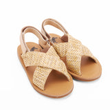 Woven Criss-Cross Slingback - Hard Sole