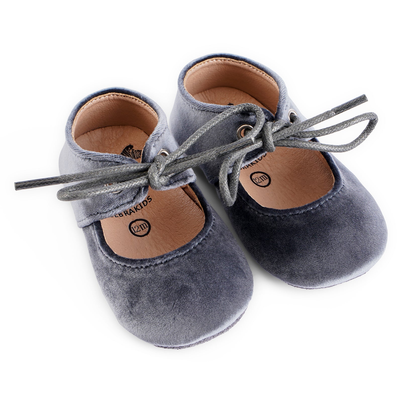 Classic Velvet Bow Mary Jane - Soft and Rubber Sole