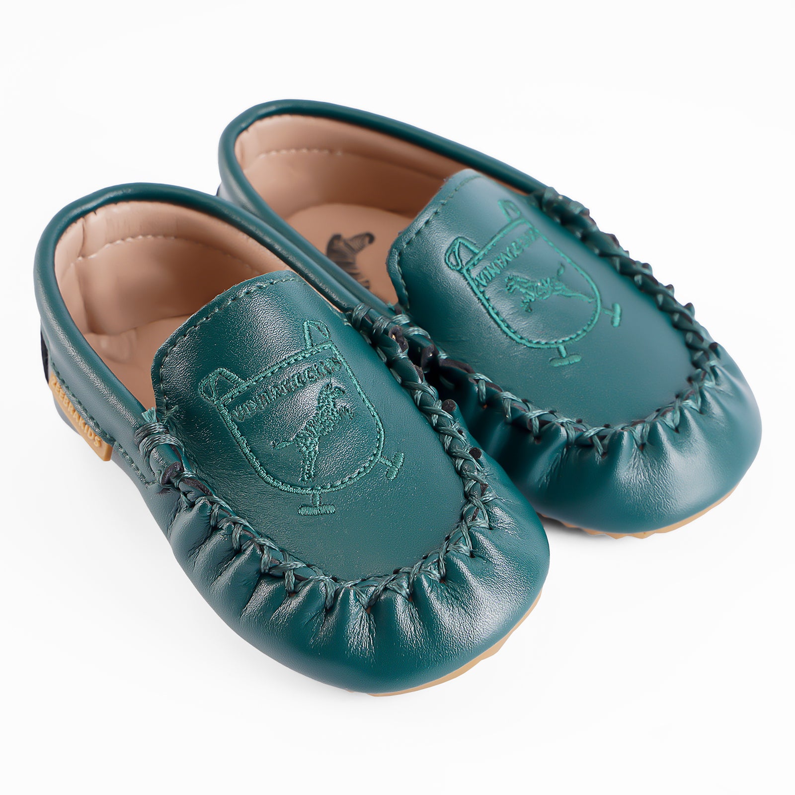Embroidered Moccasin - Soft and Rubber Sole