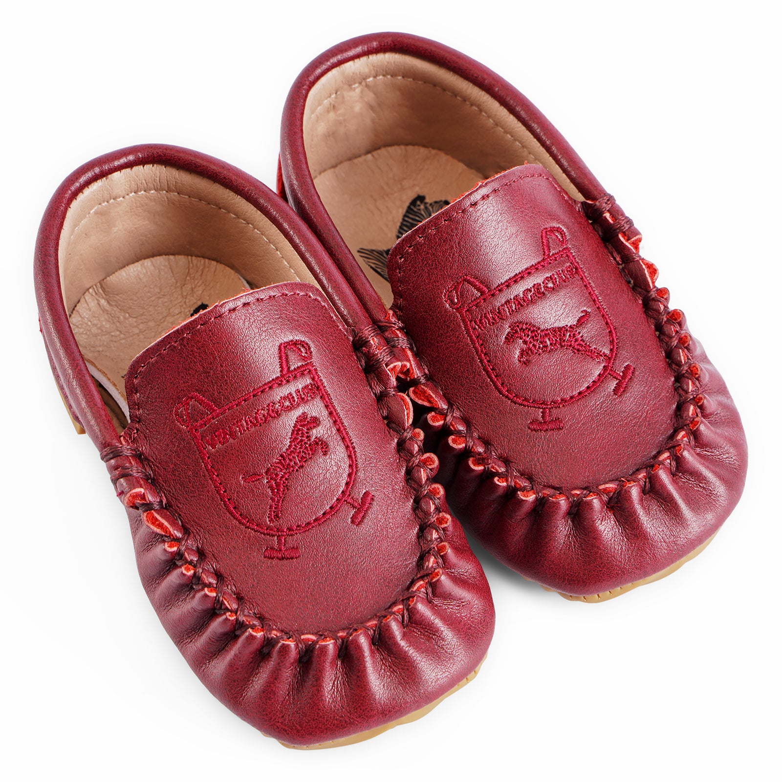 Embroidered Moccasin - Soft and Rubber Sole