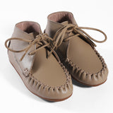 Moccasin Lace Up First Walker - Hard Sole