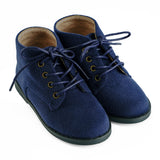 Wool Lace Up High Top First Walker - Hard Sole