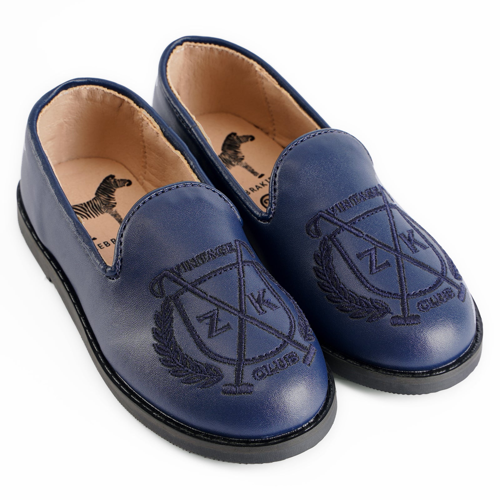 Embroidered Leather Loafer - Hard Sole