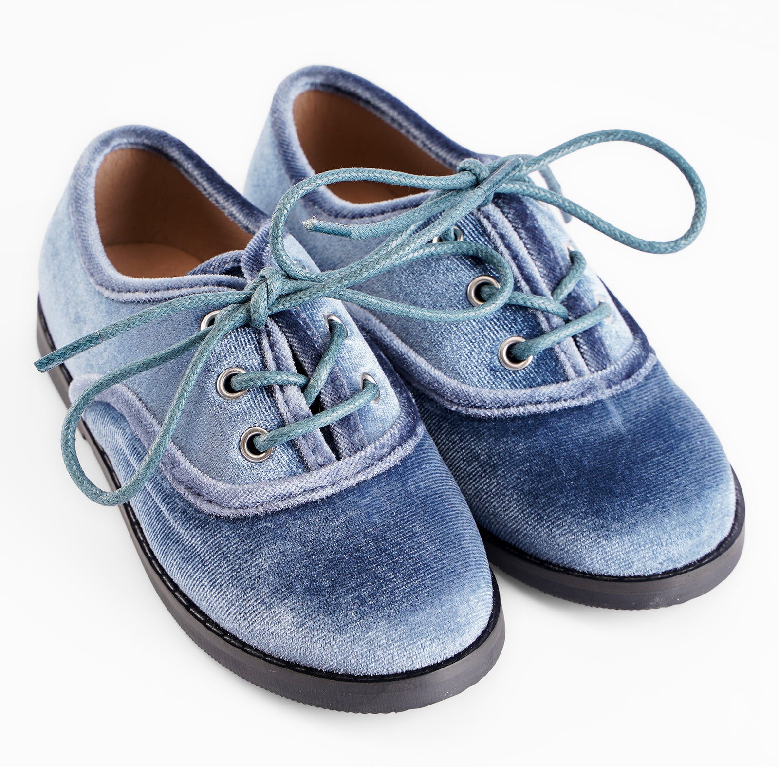 Velvet Chunky Lace Up - Hard Sole