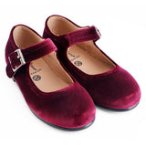 Classic Velvet Buckle Mary Jane - Hard Sole