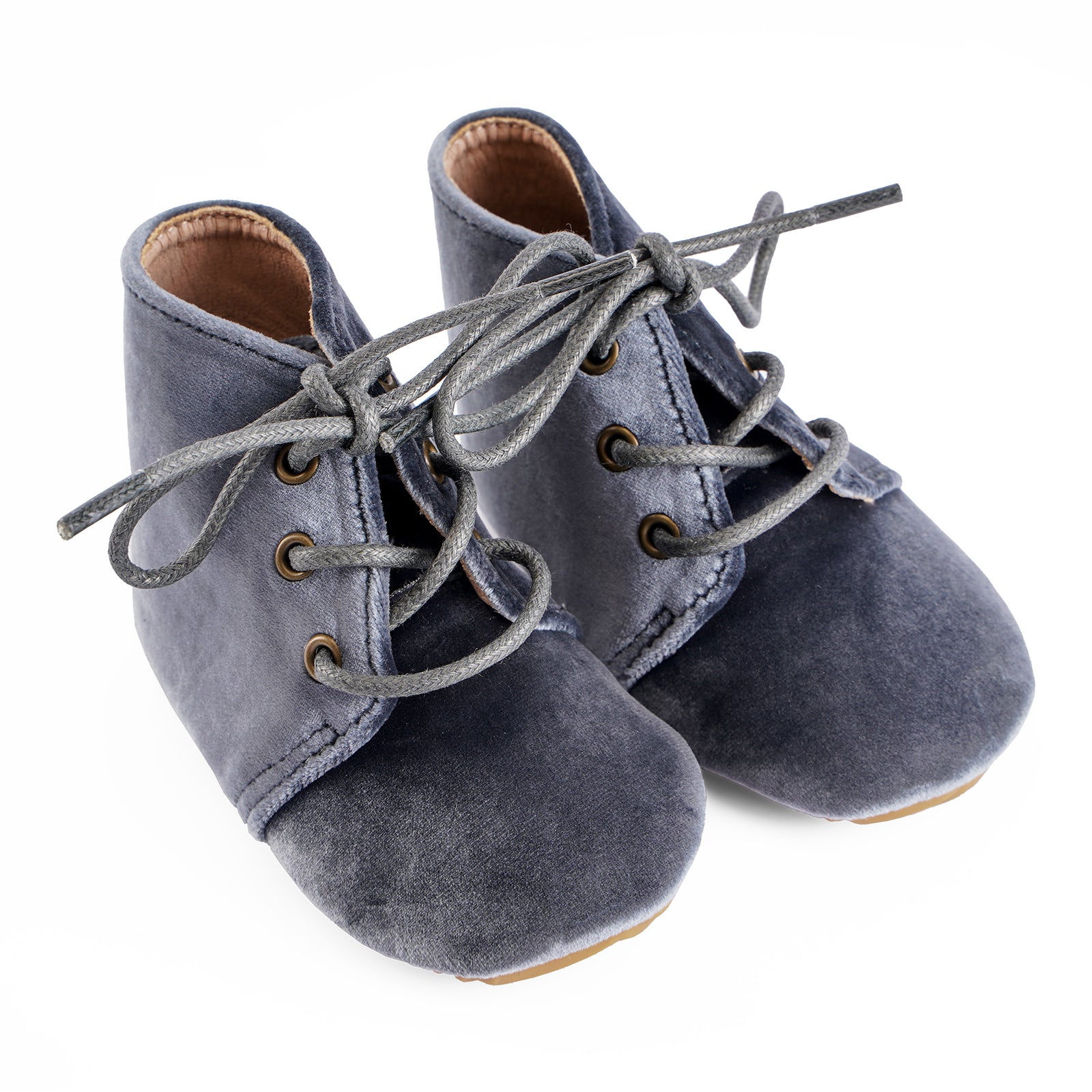 Classic Velvet Lace Up High Top - Soft and Rubber Sole