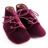 Classic Velvet Lace Up High Top - Soft and Rubber Sole