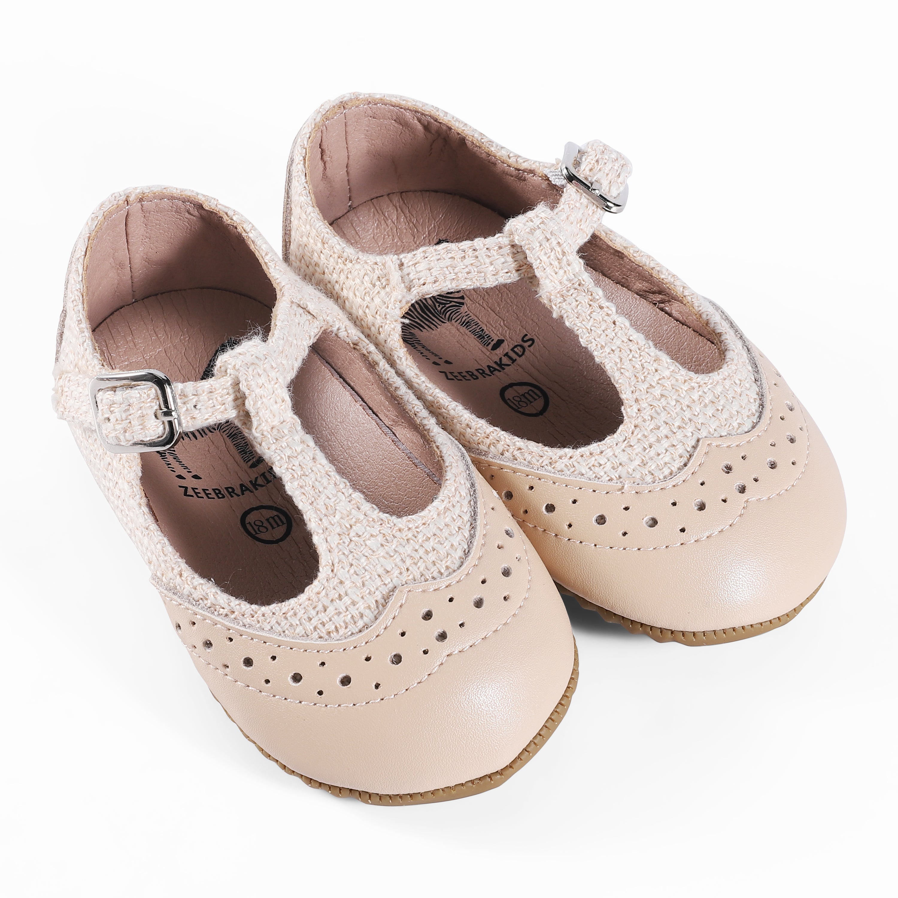 Wingtip T-Strap - Soft Sole