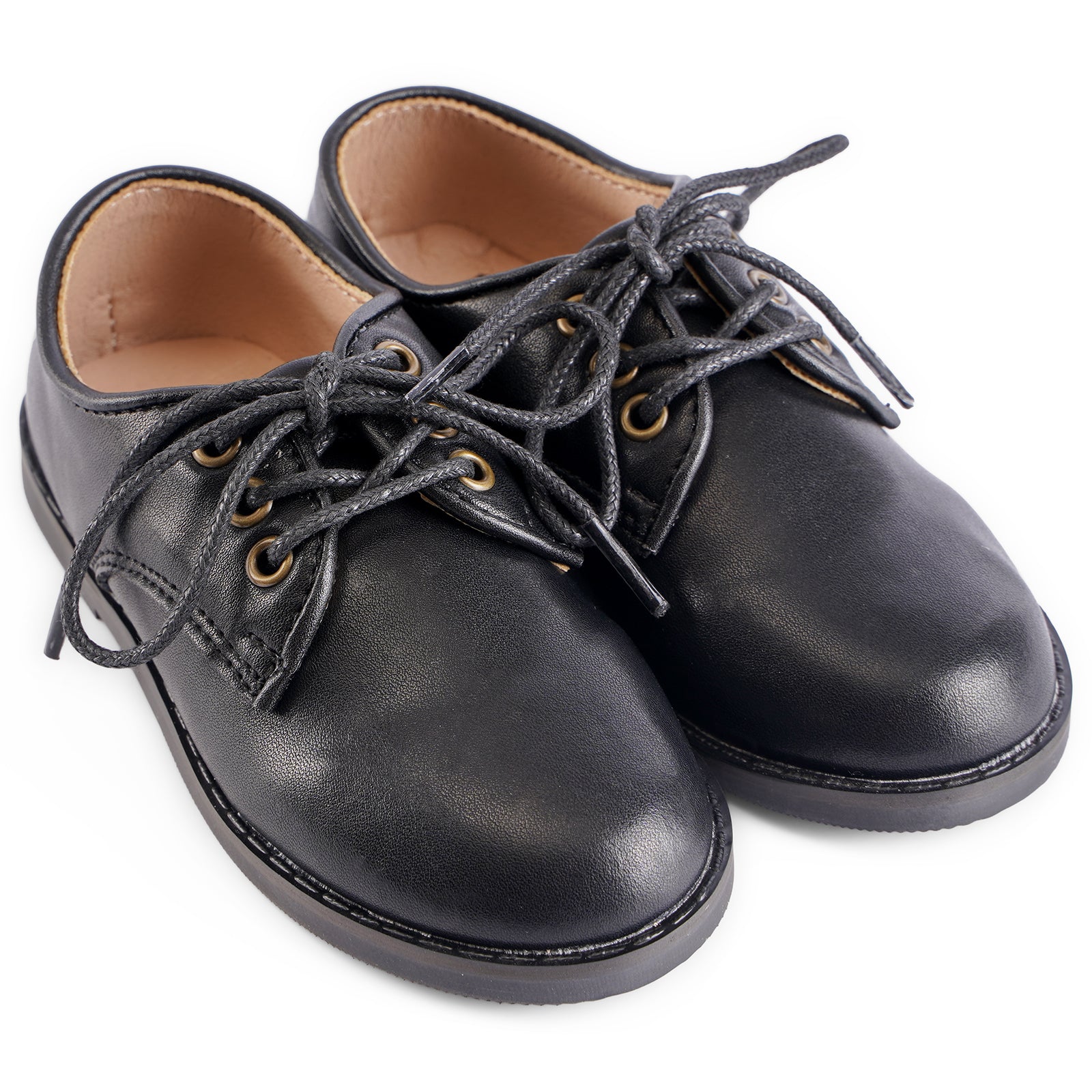 Leather Chunky Lace Up - Hard Sole