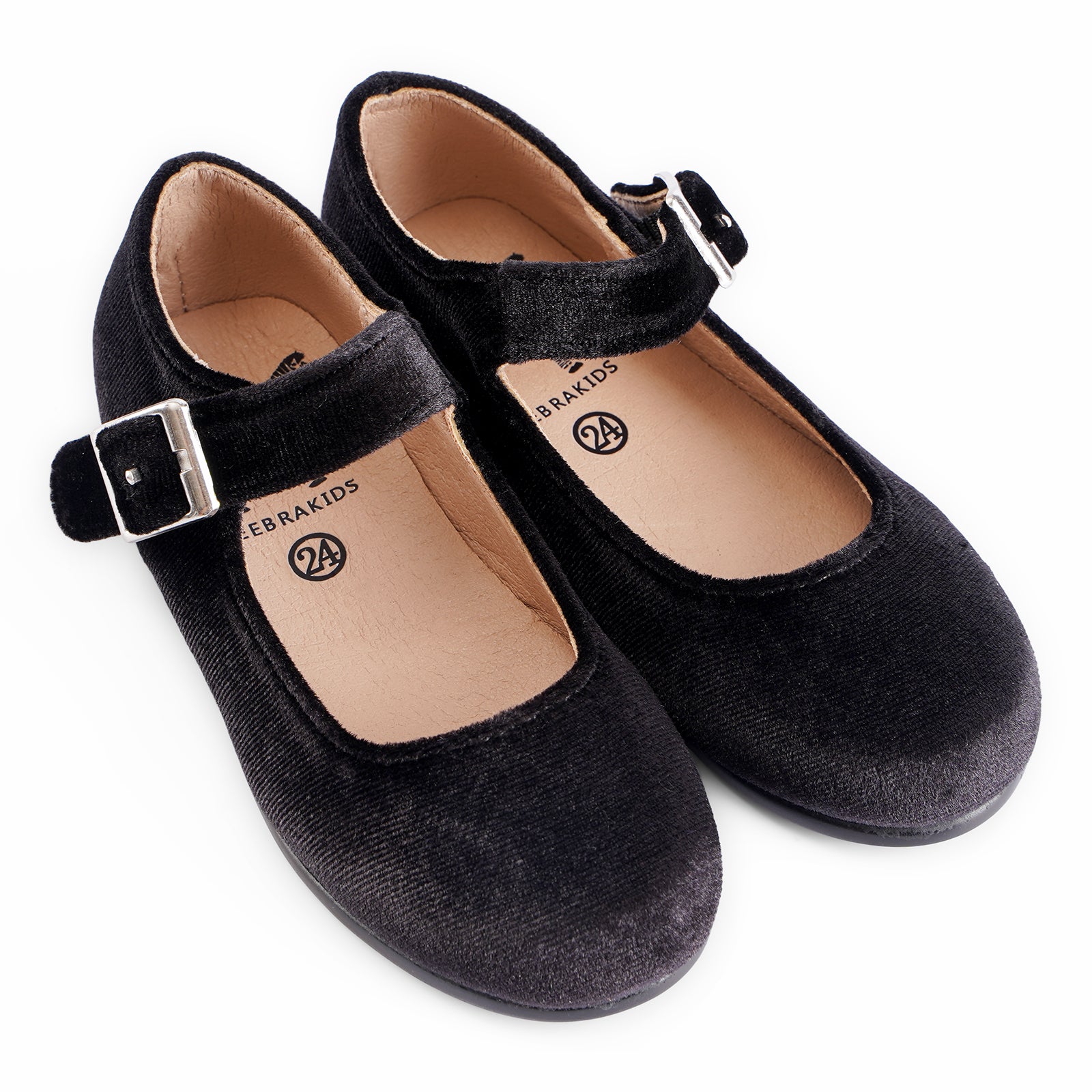 Classic Velvet Buckle Mary Jane - Hard Sole