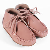 Moccasin Lace Up First Walker - Hard Sole