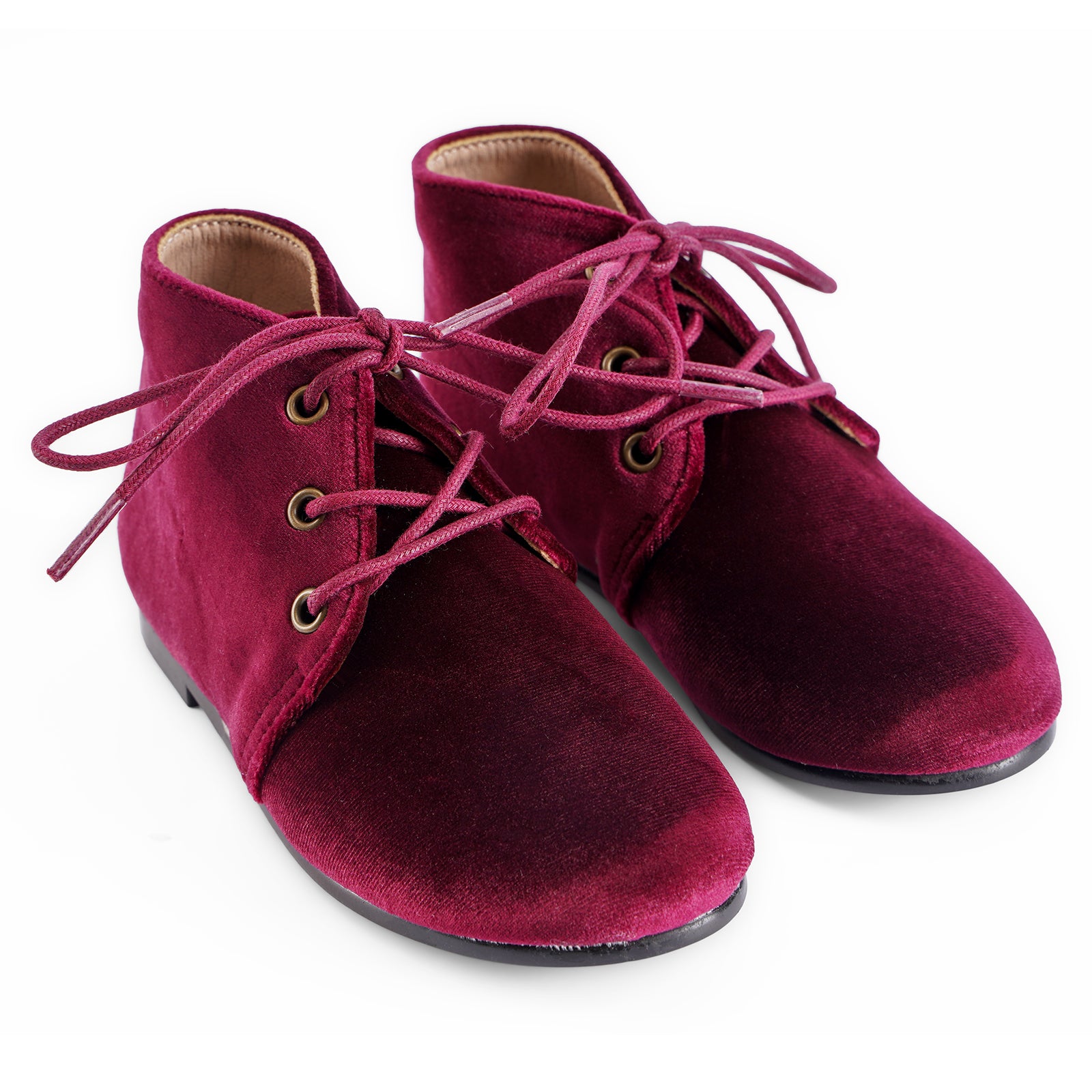 Classic Velvet Lace Up High Top - Hard Sole