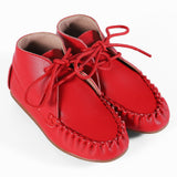 Moccasin Lace Up First Walker - Hard Sole