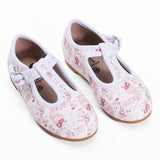 Printed T-Strap - Hard Sole