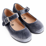 Classic Velvet Buckle Mary Jane - Hard Sole