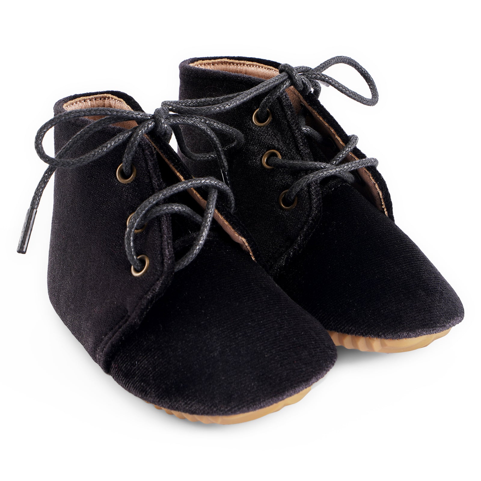 Classic Velvet Lace Up High Top - Soft and Rubber Sole