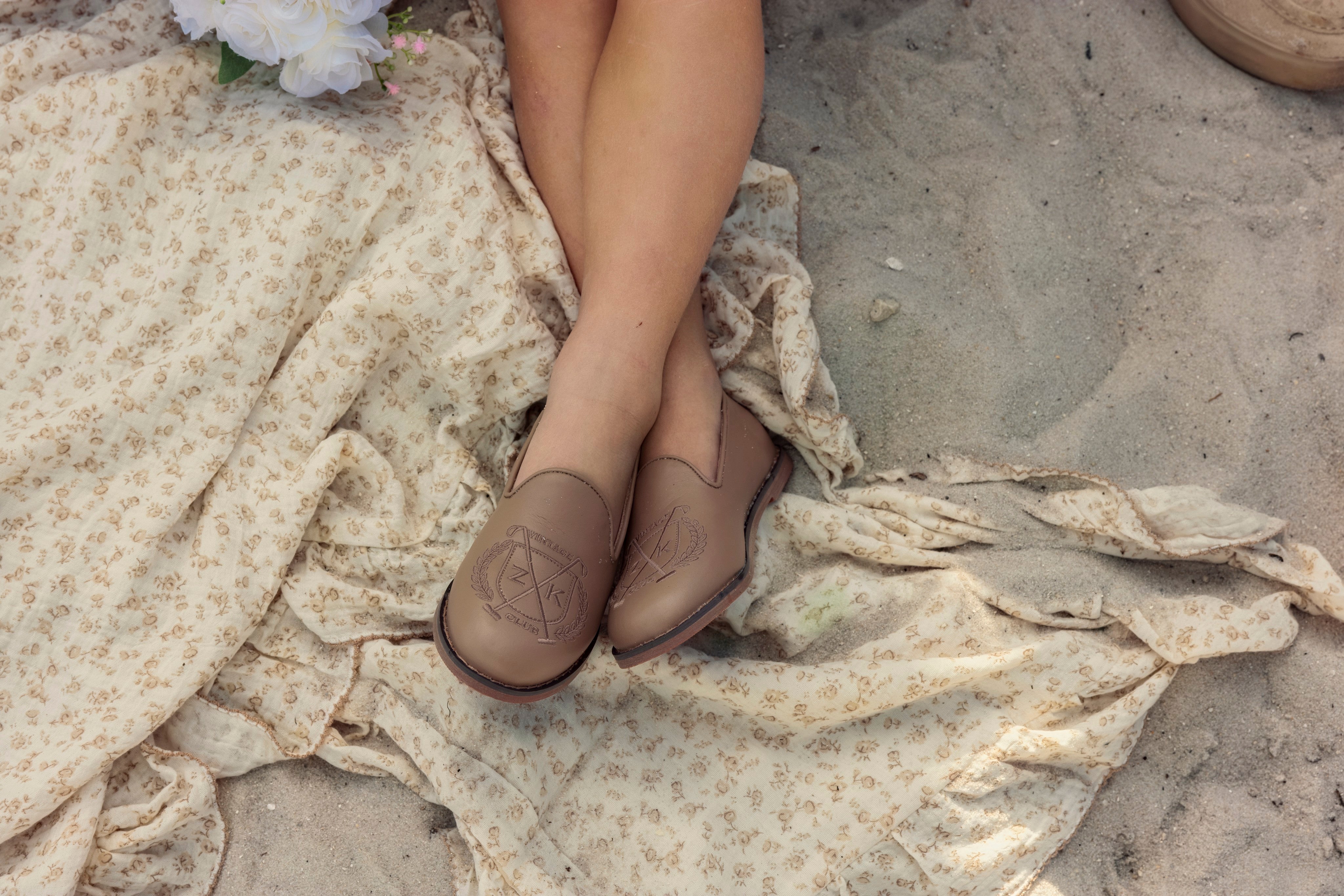 Embroidered Leather Loafer - Hard Sole - Zeebrakids