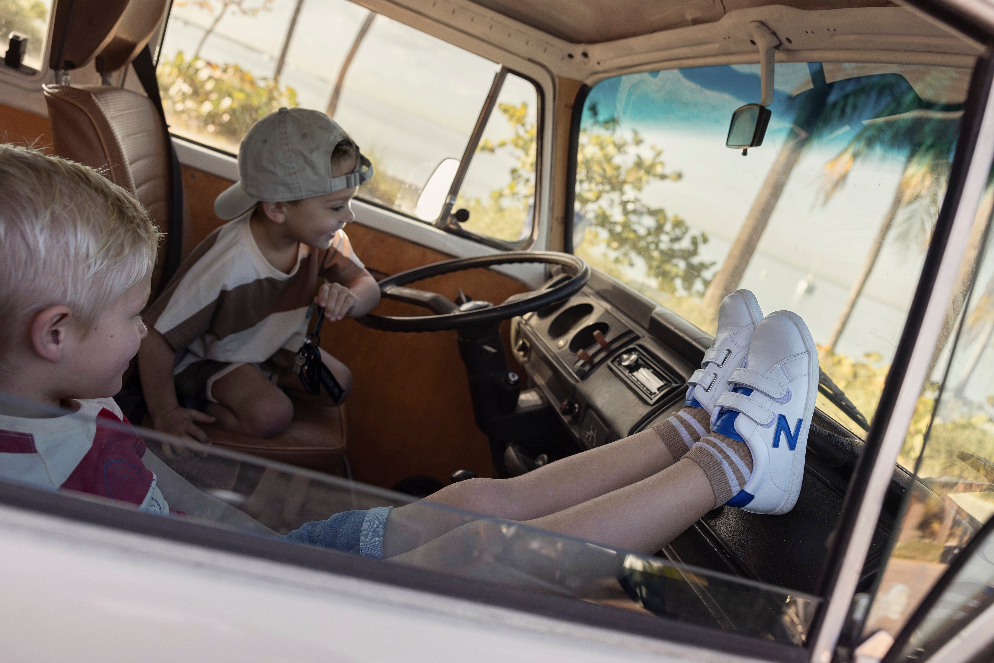 Colorblock Velcro Sneaker - Soft and Rubber Sole - Zeebrakids