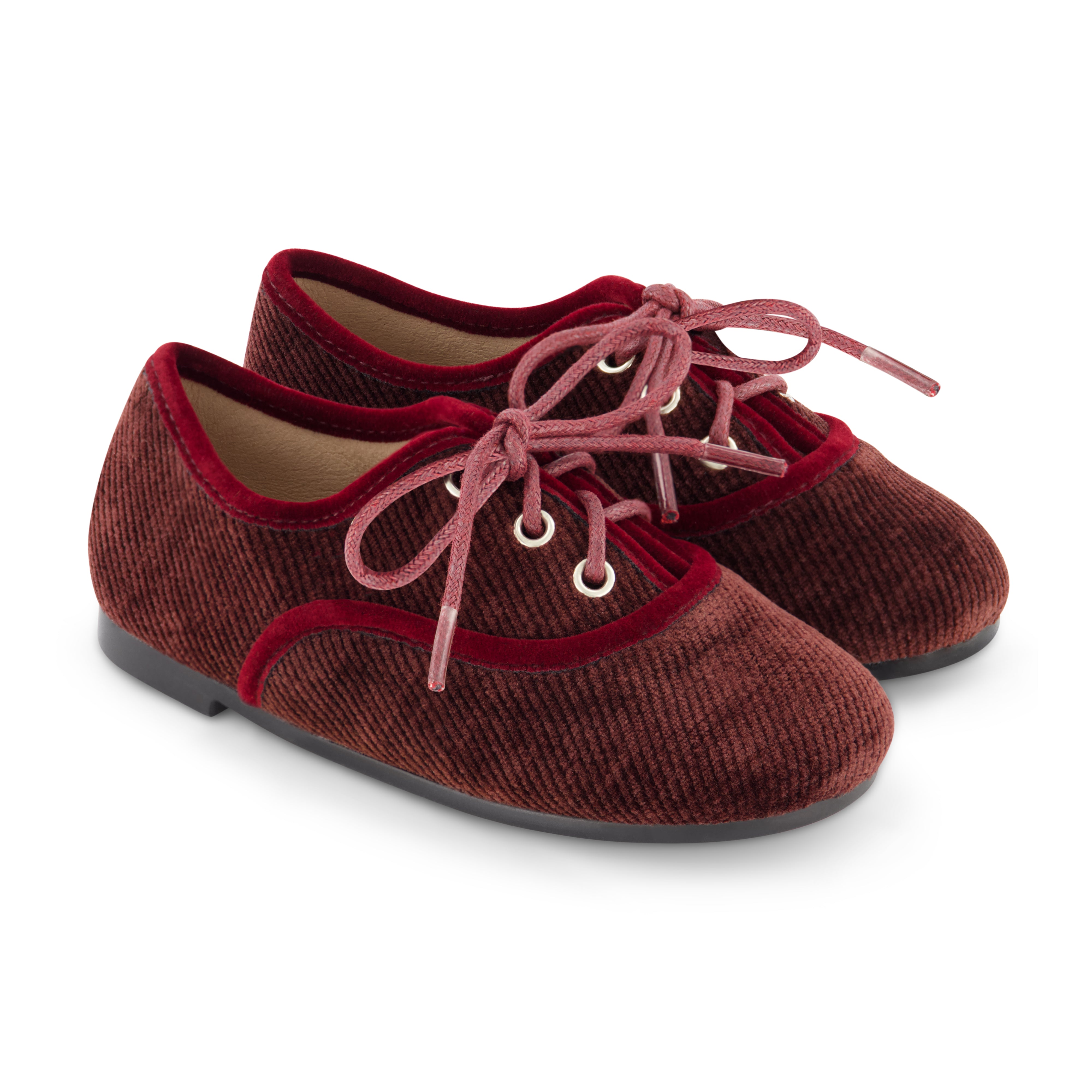 Corded Velvet Lace Up - Hard Sole