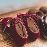 Classic Velvet Bow Mary Jane - Soft and Rubber Sole