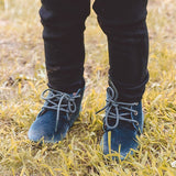 Classic Velvet Lace Up High Top - Soft and Rubber Sole