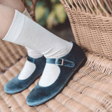 Classic Velvet Buckle Mary Jane - Hard Sole