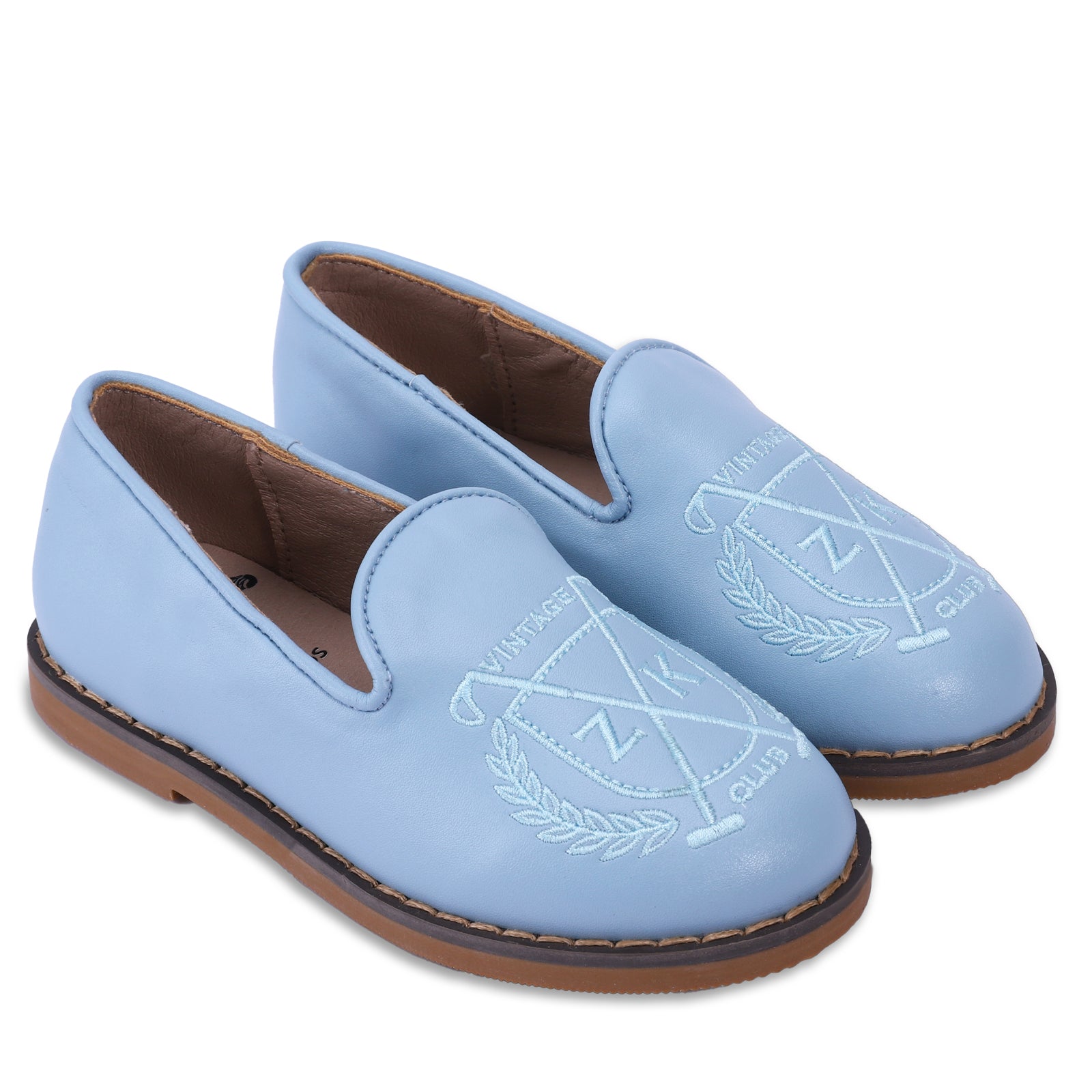 Embroidered Leather Loafer - Hard Sole - Zeebrakids