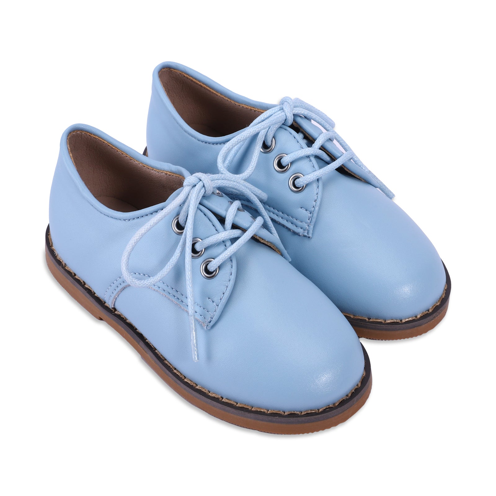 Leather Chunky Lace Up, Light Blue / 29 Leather Chunky Lace Up, Light Blue / 29