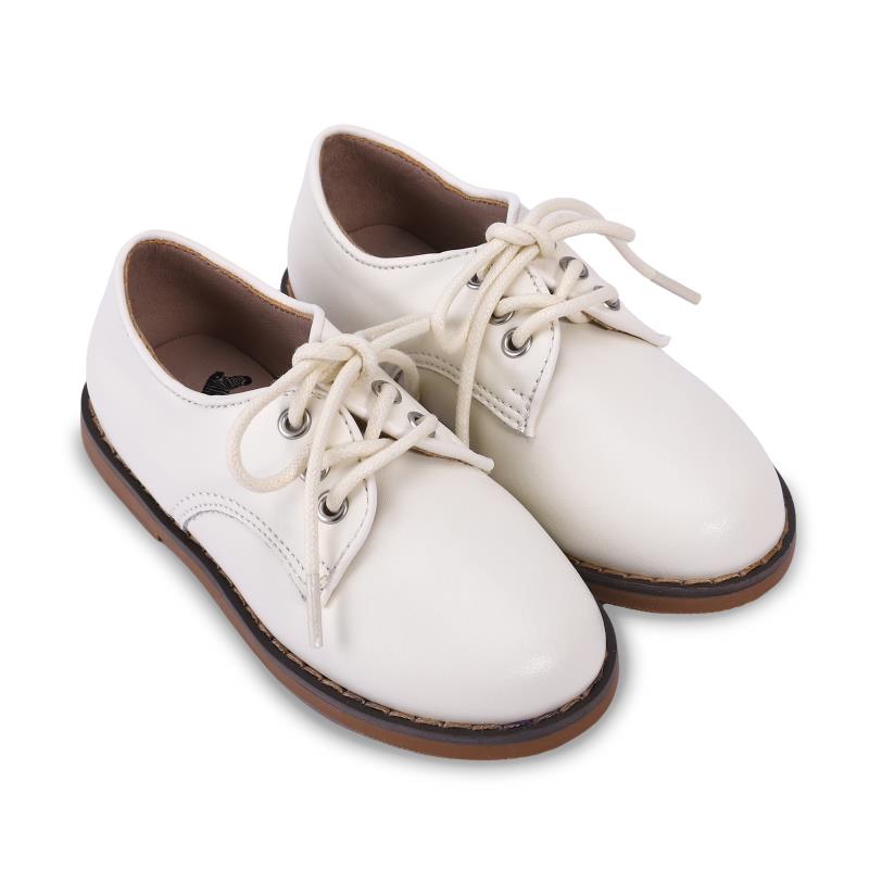 Leather Chunky Lace Up, Off-White / 34
