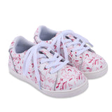 Printed Lace Up Sneaker - Hard Sole - Zeebrakids