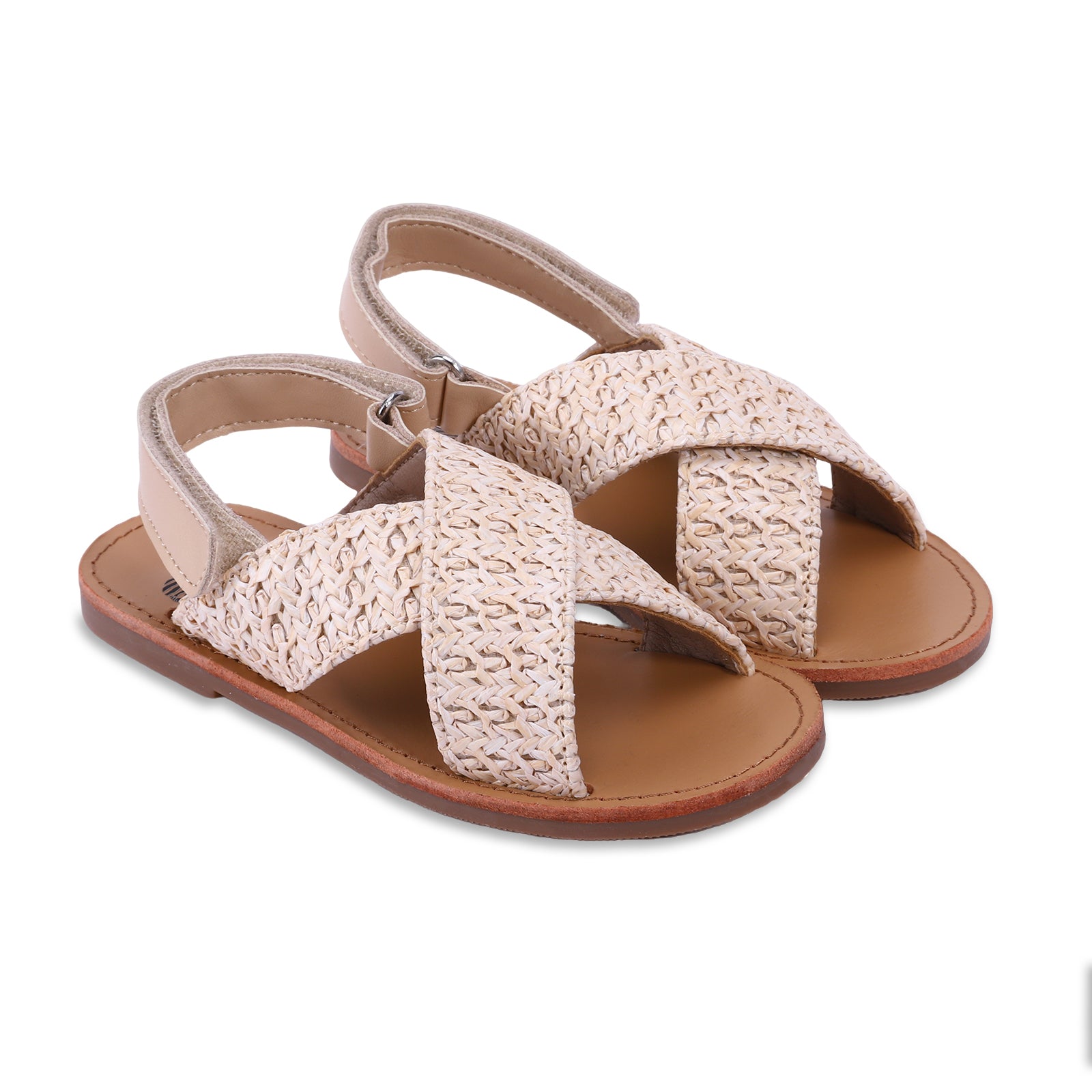 Woven Criss-Cross Slingback Slippers - Hard Sole - Zeebrakids