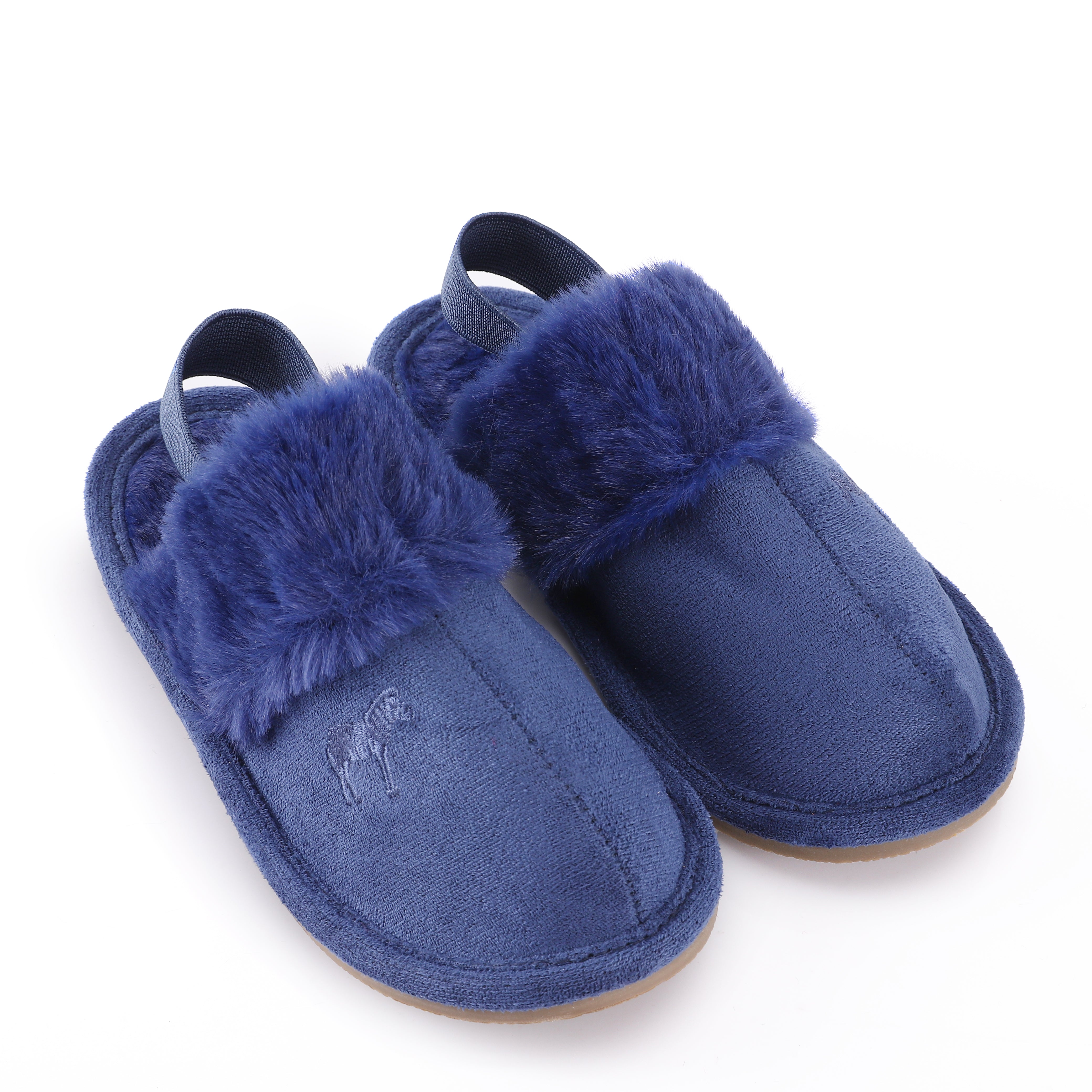 Plush Slippers - Hard Sole with Elastic - Zeebrakids