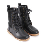 Ribbed Lace Up Boots - Hard Sole - Zeebrakids