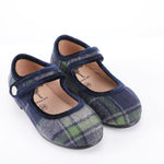 Wool Plaid Mary Jane - Hard Sole - Zeebrakids