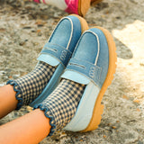 Two-Tone Leather Penny Loafer - Hard Sole