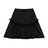 Denim Ruffle Skirt
