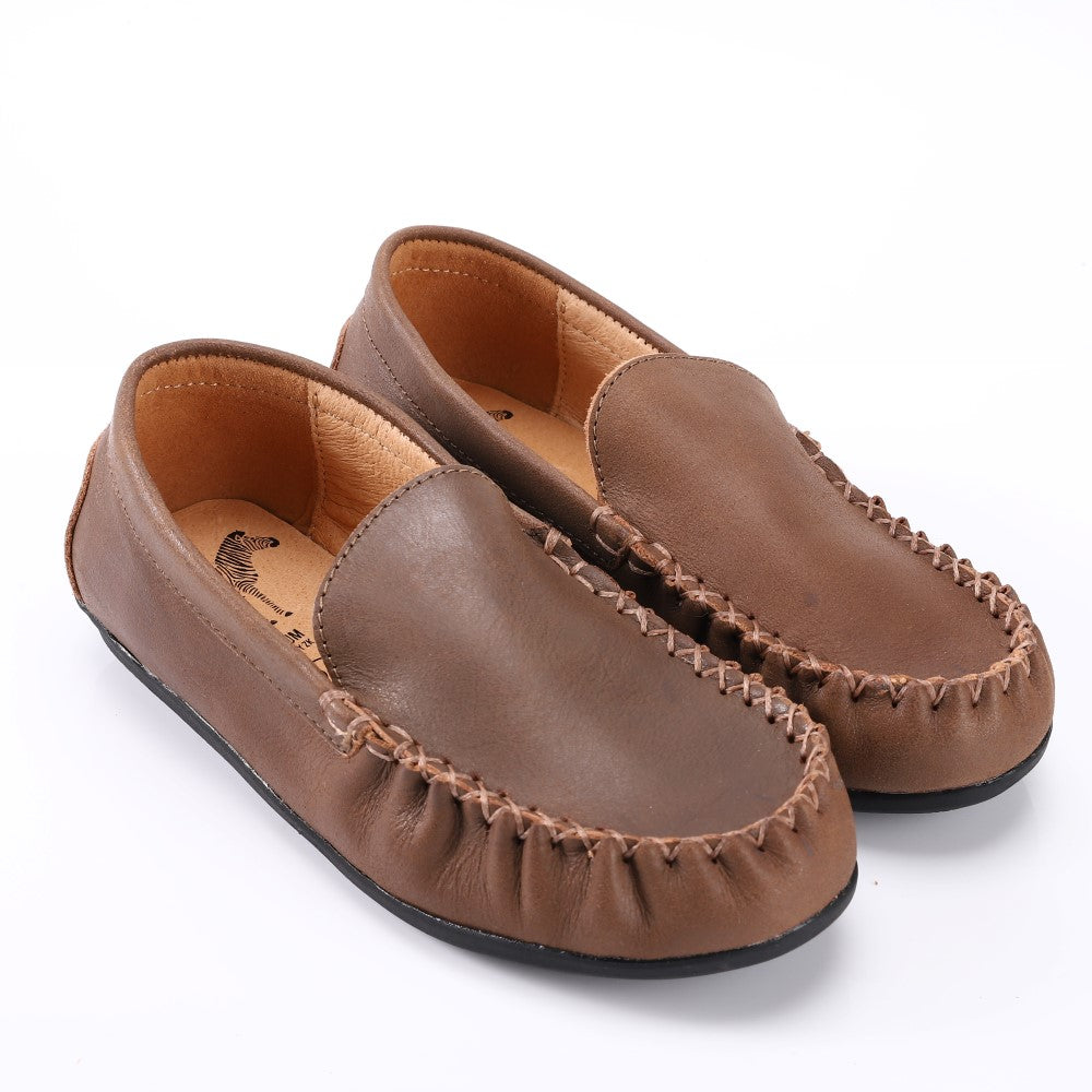 Leather Moccasin - Hard Sole