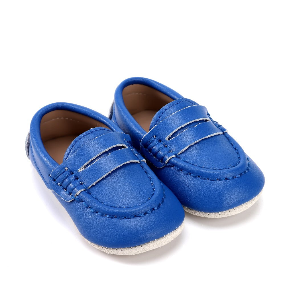 Leather Penny Loafer Soft Sole Cobalt Blue 6M Soft Sole